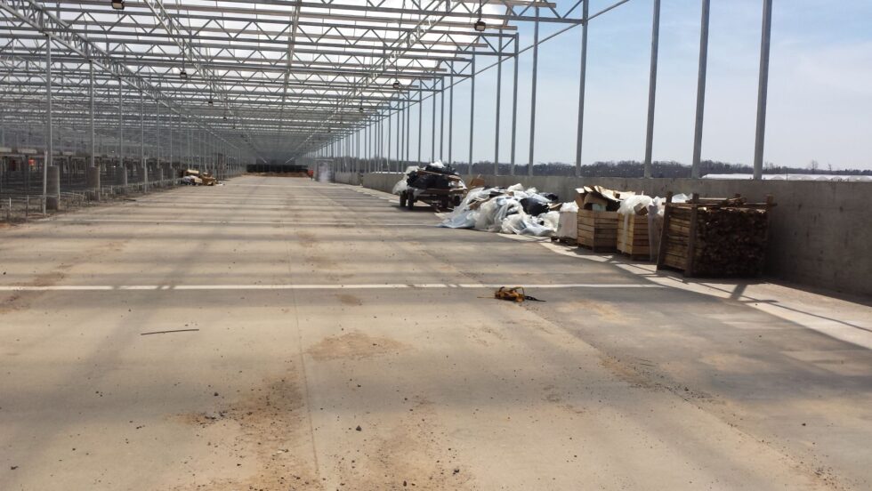 Commercial greenhouse inside structure - Metrolina