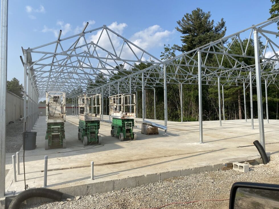 Fathom Greenhouse exterior construction