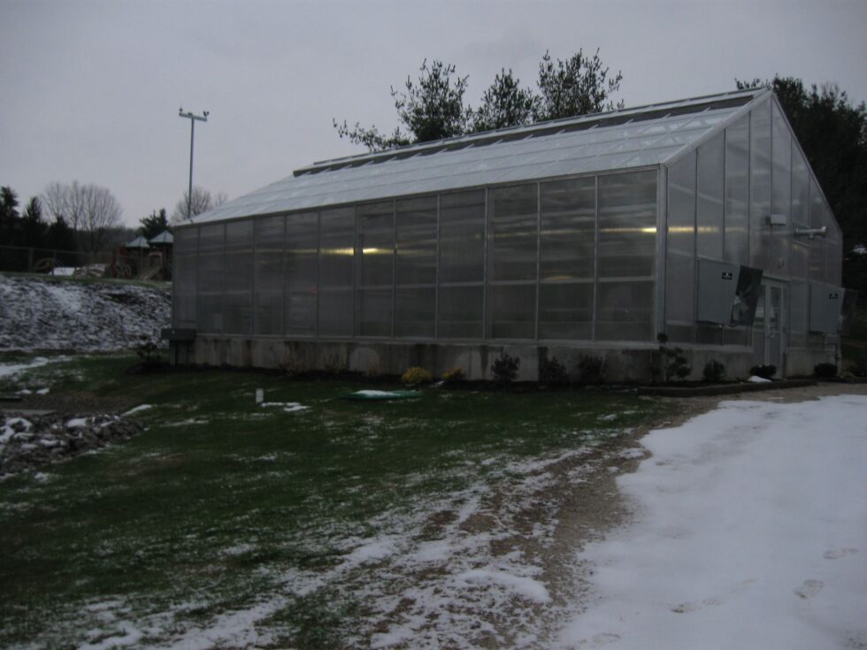 Old Trail Greenhouse Exterior winter