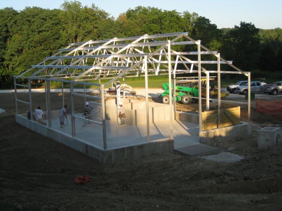 Old Trail Greenhouse Exterior construction