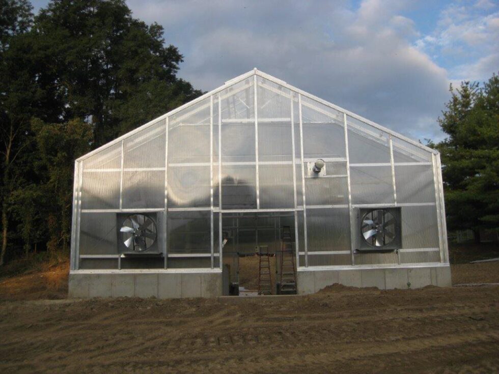 Old Trail Greenhouse Exterior Construction