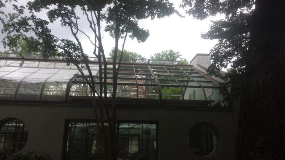 Reynolda Greenhouse roof exterior