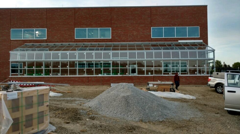 Marion Greenhouse attached to building exterior