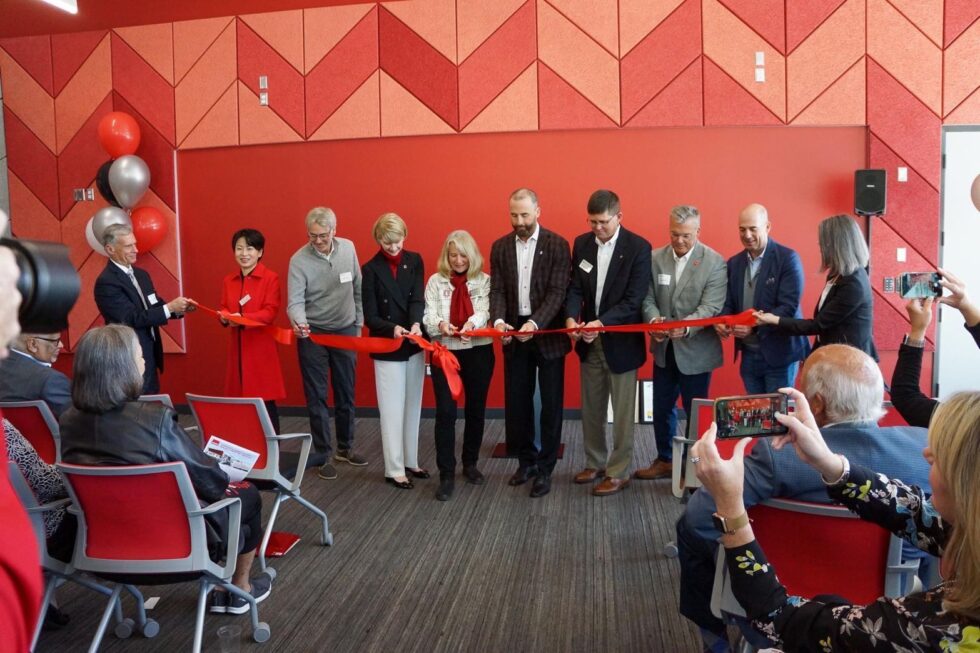 Official ribbon cutting ceremony for The Ohio State University (OSU) research greenhouse facility built by LLK Greenhouse Solutions
