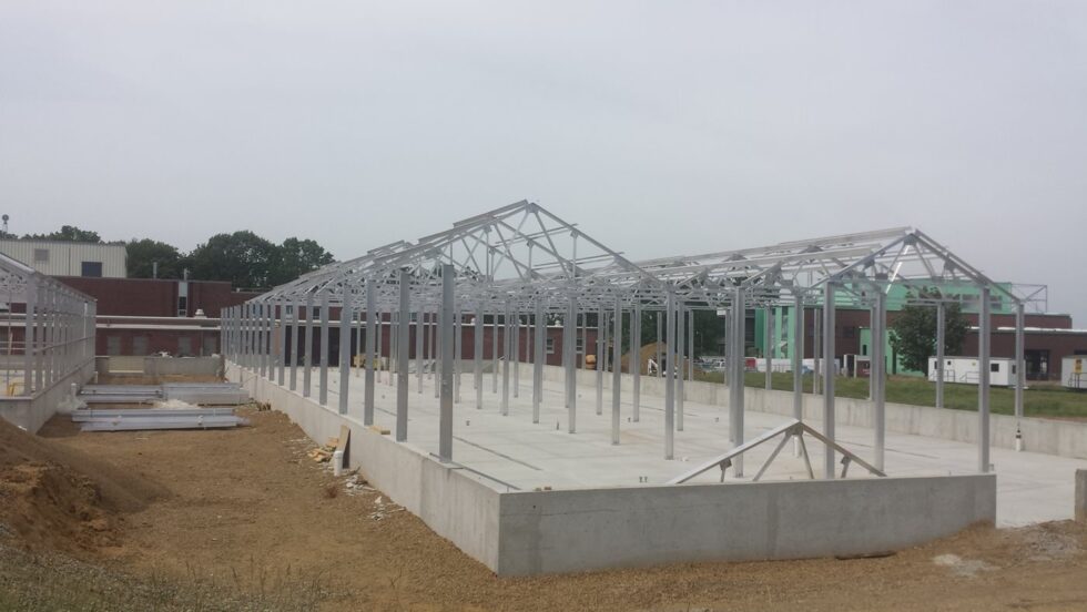 Williams greenhouse exterior construction