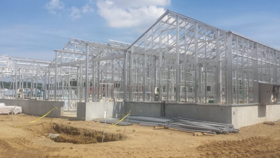 Williams greenhouse exterior construction