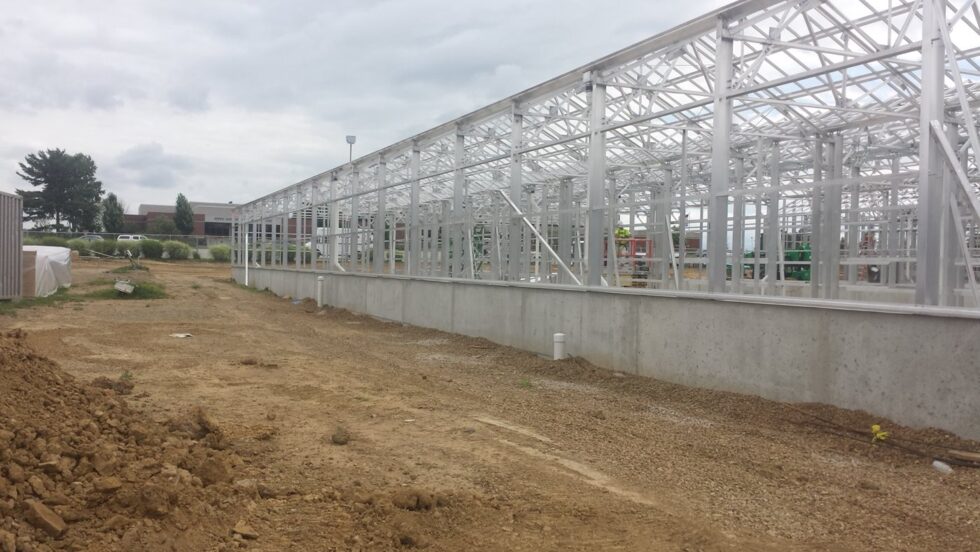 Williams greenhouse exterior construction