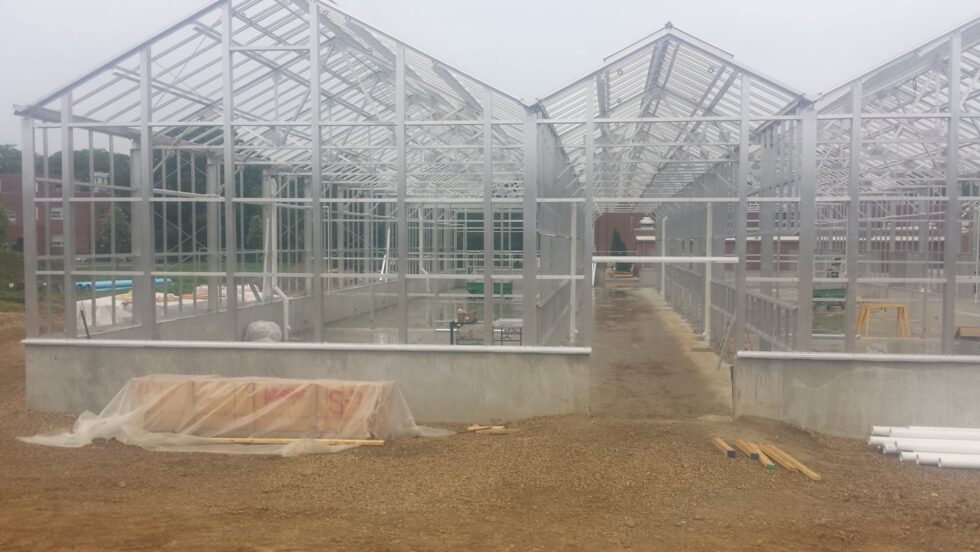 Williams greenhouse exterior construction